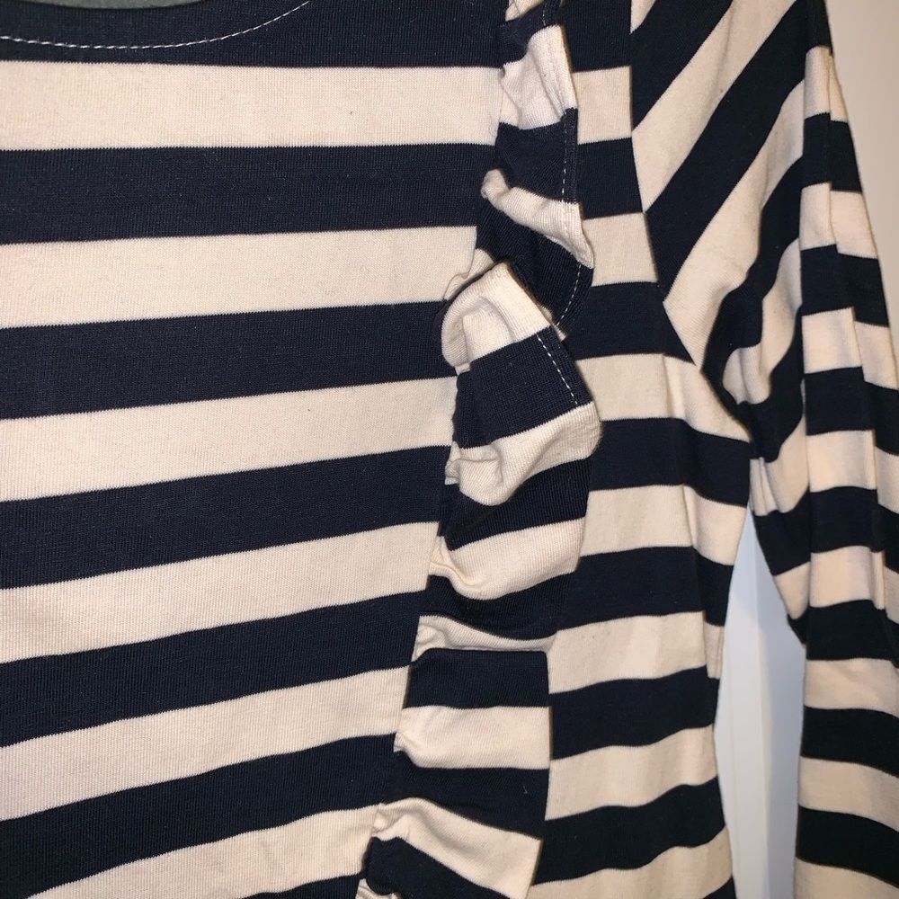 J.Crew Asymmetrical Striped Ruffle Top - Picture 3 of 4